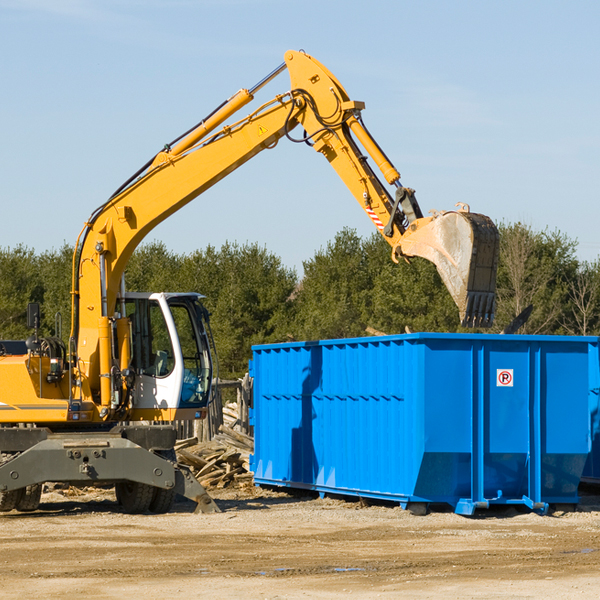 what happens if the residential dumpster is damaged or stolen during rental in Farden